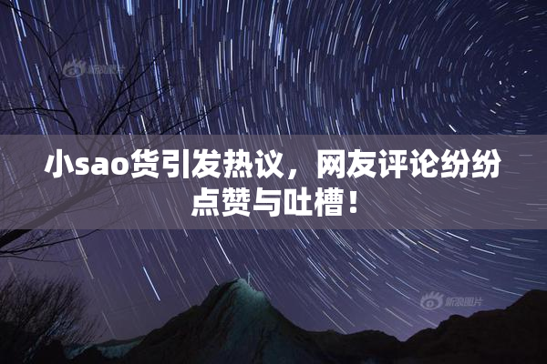 小sao货引发热议，网友评论纷纷点赞与吐槽！