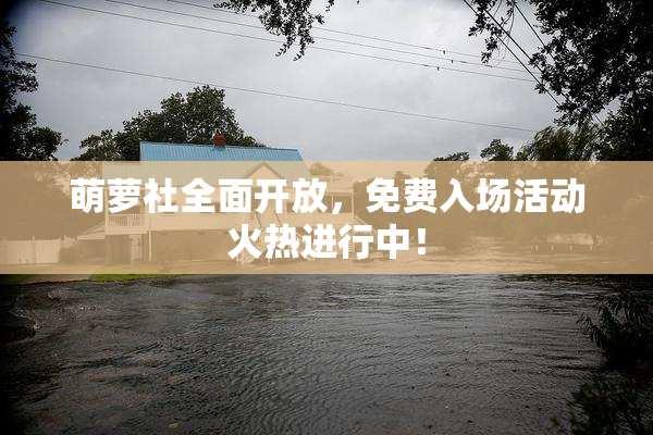 萌萝社全面开放，免费入场活动火热进行中！