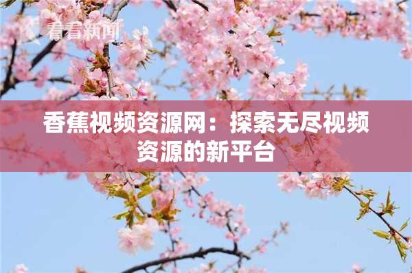 香蕉视频资源网：探索无尽视频资源的新平台
