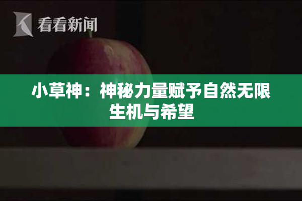小草神：神秘力量赋予自然无限生机与希望