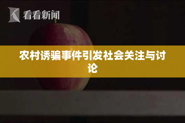 农村诱骗事件引发社会关注与讨论