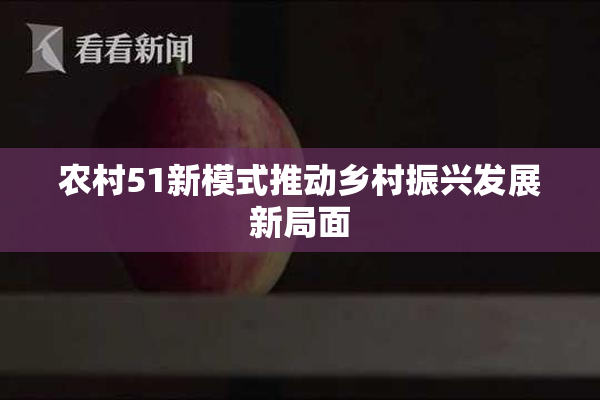 农村51新模式推动乡村振兴发展新局面