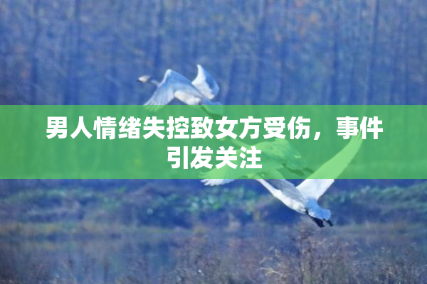 男人情绪失控致女方受伤，事件引发关注