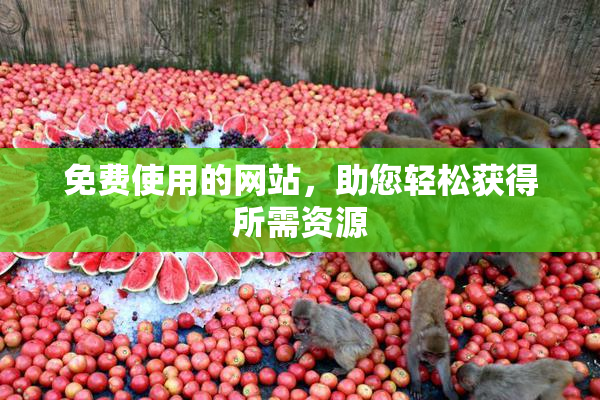 免费使用的网站，助您轻松获得所需资源