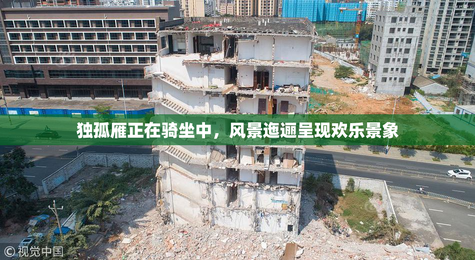 独孤雁正在骑坐中，风景迤逦呈现欢乐景象