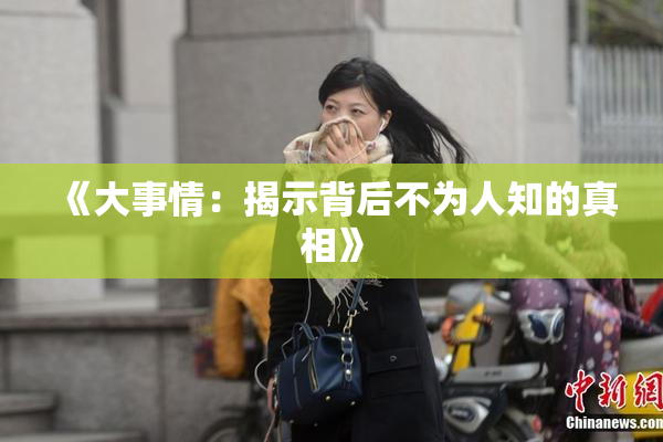 《大事情：揭示背后不为人知的真相》