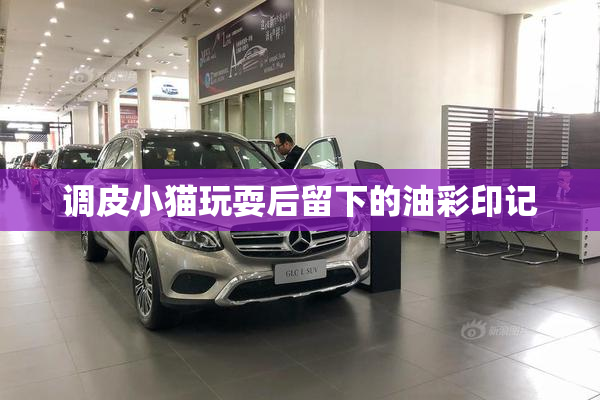 调皮小猫玩耍后留下的油彩印记