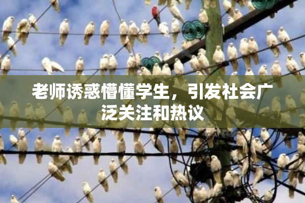 老师诱惑懵懂学生，引发社会广泛关注和热议