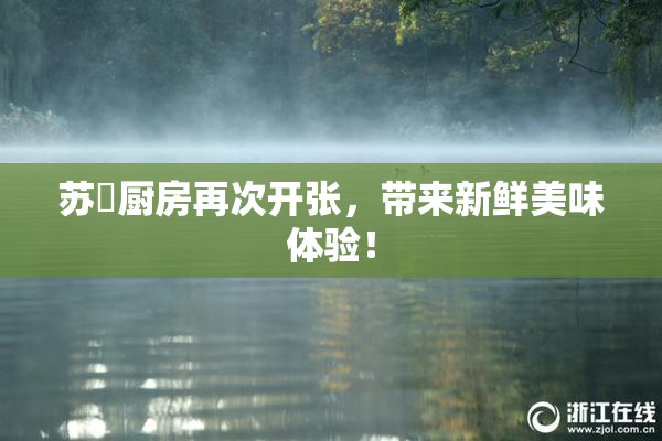 苏玥厨房再次开张，带来新鲜美味体验！