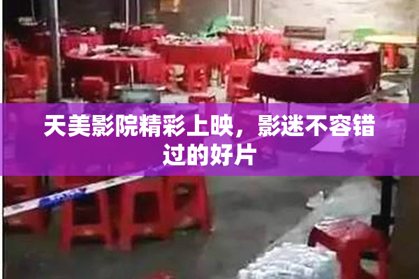 天美影院精彩上映，影迷不容错过的好片