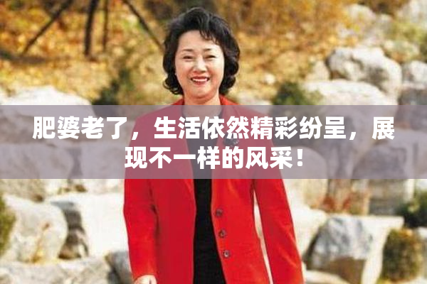 肥婆老了，生活依然精彩纷呈，展现不一样的风采！
