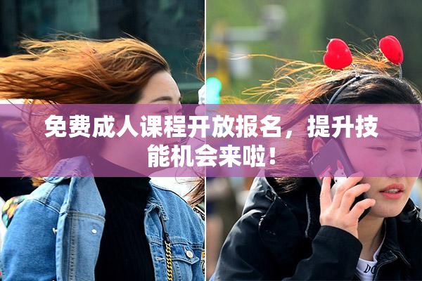免费成人课程开放报名，提升技能机会来啦！