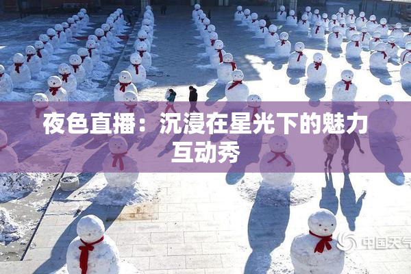 夜色直播：沉浸在星光下的魅力互动秀