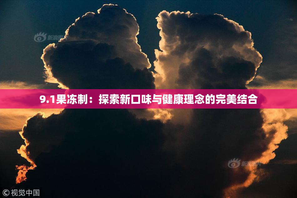 9.1果冻制：探索新口味与健康理念的完美结合