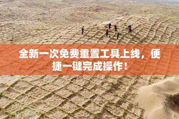 全新一次免费重置工具上线，便捷一键完成操作！