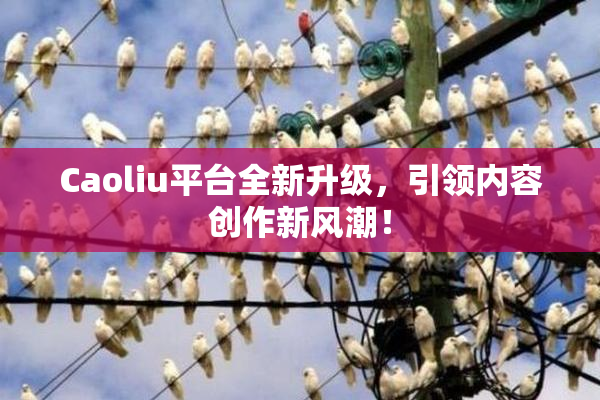 Caoliu平台全新升级，引领内容创作新风潮！