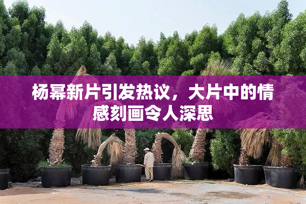 杨幂新片引发热议，大片中的情感刻画令人深思