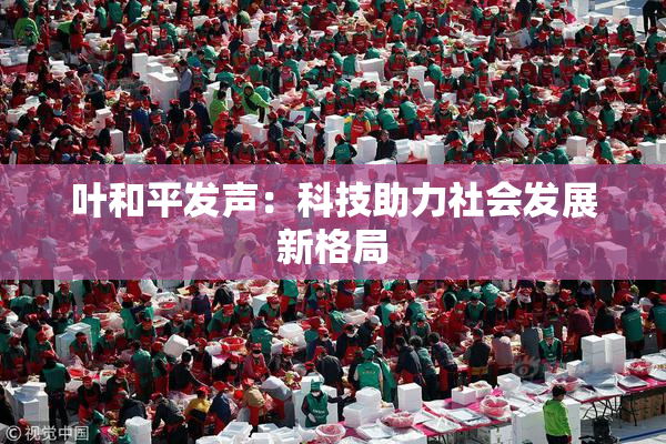 叶和平发声：科技助力社会发展新格局