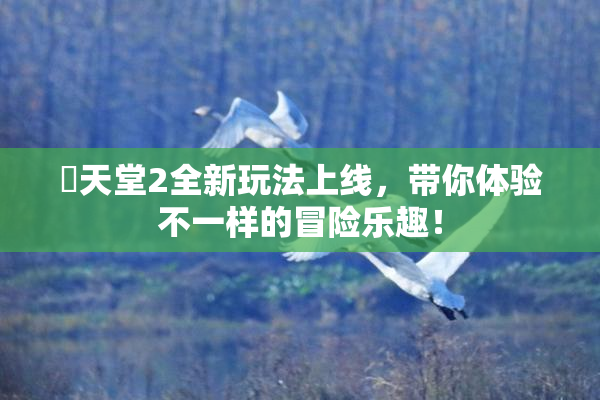 妺天堂2全新玩法上线，带你体验不一样的冒险乐趣！