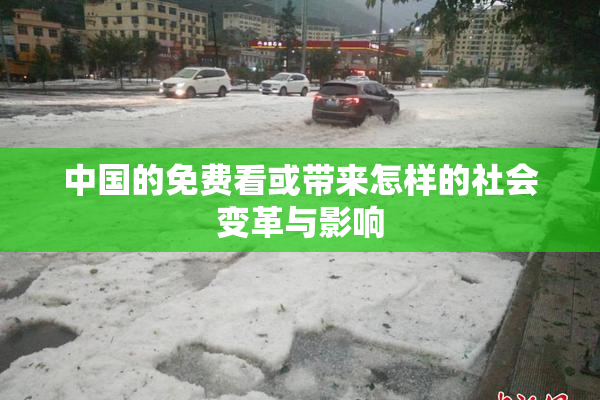 中国的免费看或带来怎样的社会变革与影响
