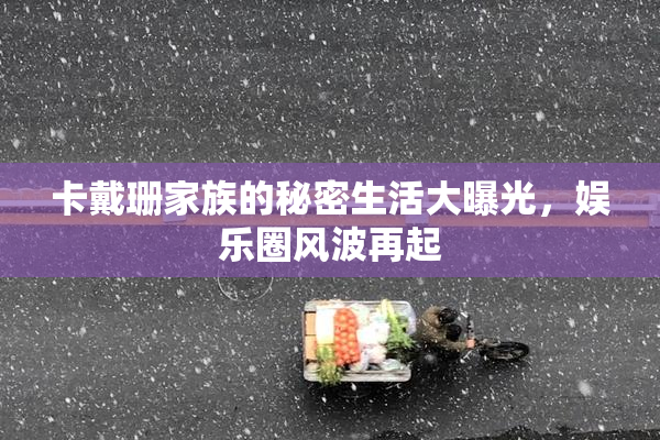卡戴珊家族的秘密生活大曝光，娱乐圈风波再起