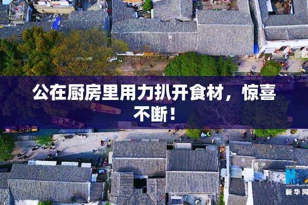 公在厨房里用力扒开食材，惊喜不断！