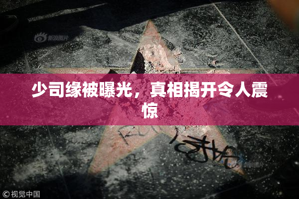 少司缘被曝光，真相揭开令人震惊