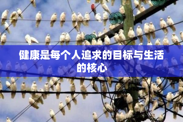 健康是每个人追求的目标与生活的核心