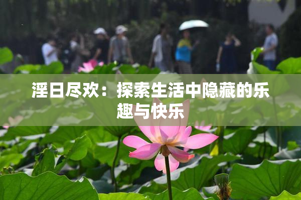 淫日尽欢：探索生活中隐藏的乐趣与快乐