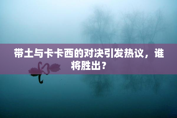 带土与卡卡西的对决引发热议，谁将胜出？