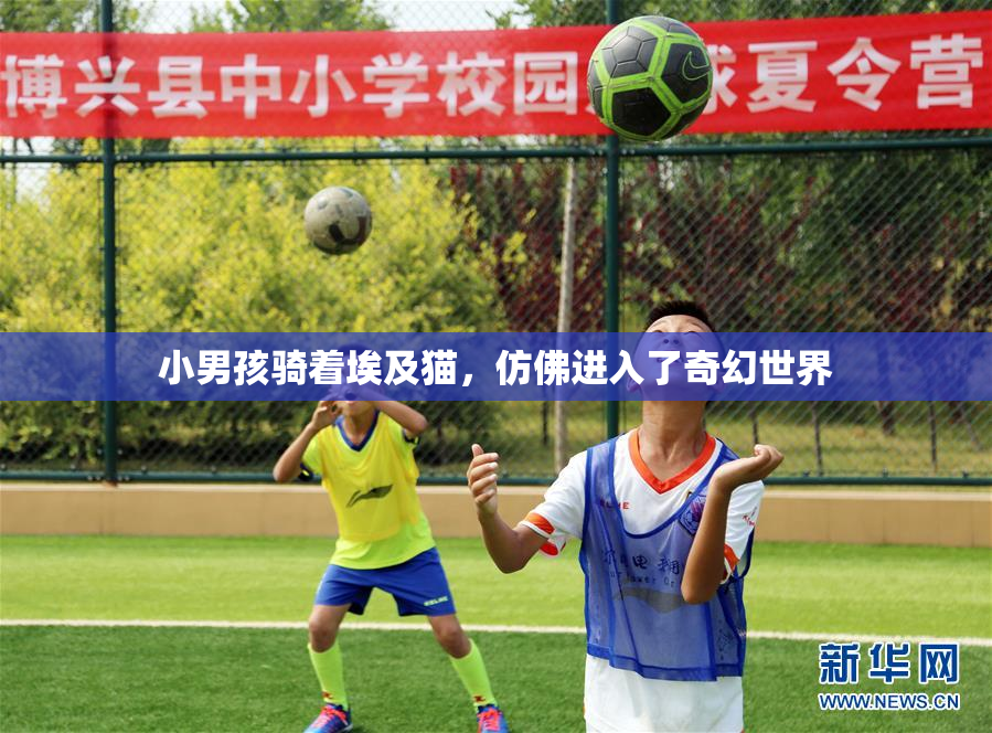 小男孩骑着埃及猫，仿佛进入了奇幻世界