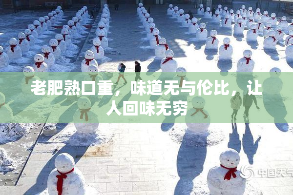 老肥熟口重，味道无与伦比，让人回味无穷