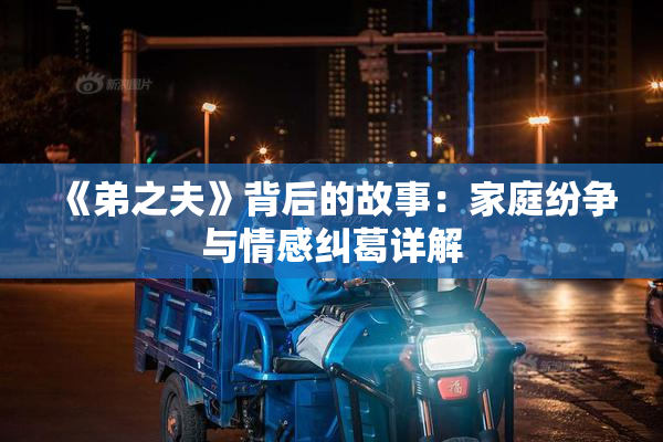 《弟之夫》背后的故事：家庭纷争与情感纠葛详解