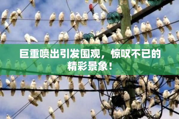 巨重喷出引发围观，惊叹不已的精彩景象！