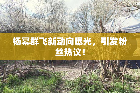 杨幂群飞新动向曝光，引发粉丝热议！