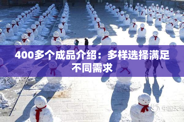 400多个成品介绍：多样选择满足不同需求