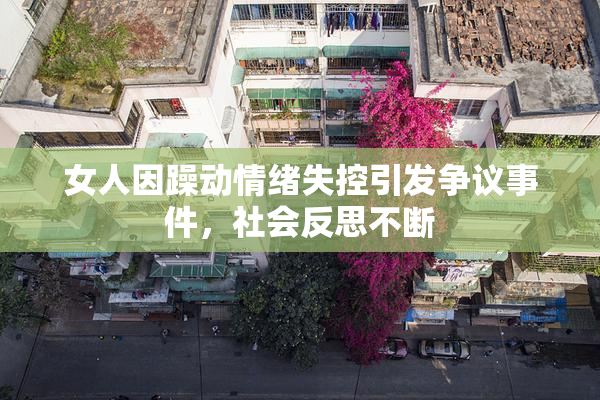 女人因躁动情绪失控引发争议事件，社会反思不断