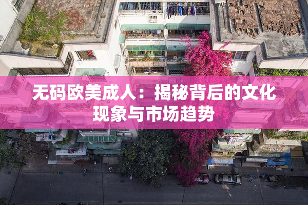 无码欧美成人：揭秘背后的文化现象与市场趋势
