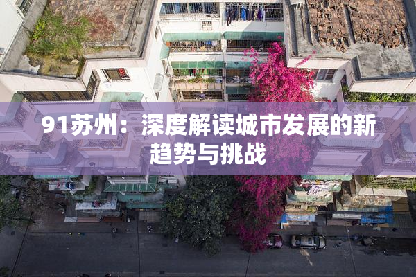 91苏州：深度解读城市发展的新趋势与挑战