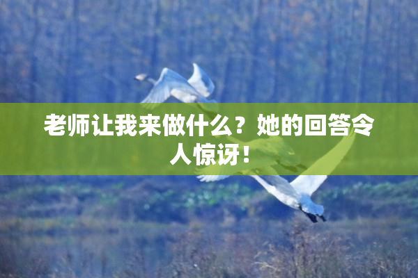 老师让我来做什么？她的回答令人惊讶！