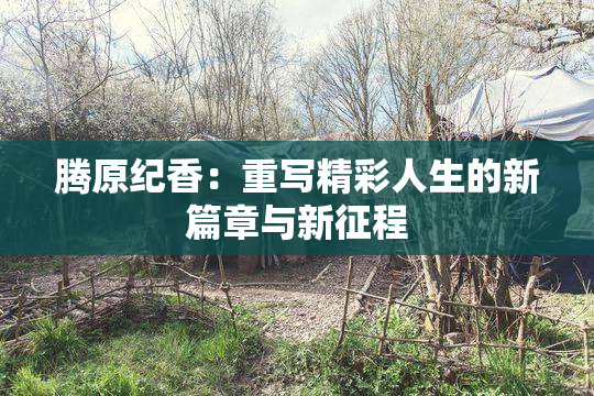 腾原纪香：重写精彩人生的新篇章与新征程