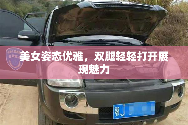 美女姿态优雅，双腿轻轻打开展现魅力