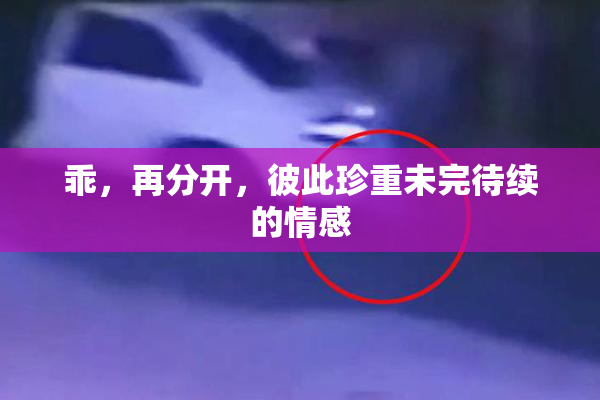 乖，再分开，彼此珍重未完待续的情感