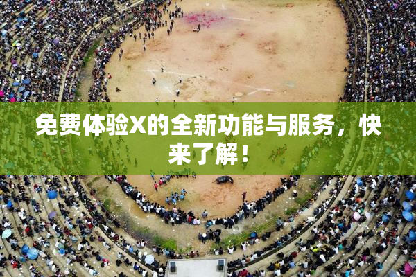 免费体验X的全新功能与服务，快来了解！