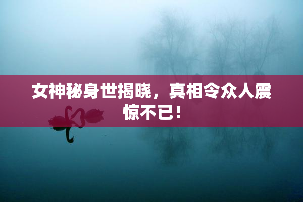 女神秘身世揭晓，真相令众人震惊不已！