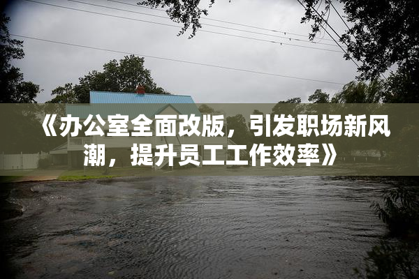 《办公室全面改版，引发职场新风潮，提升员工工作效率》