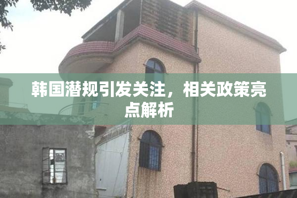 韩国潜规引发关注，相关政策亮点解析