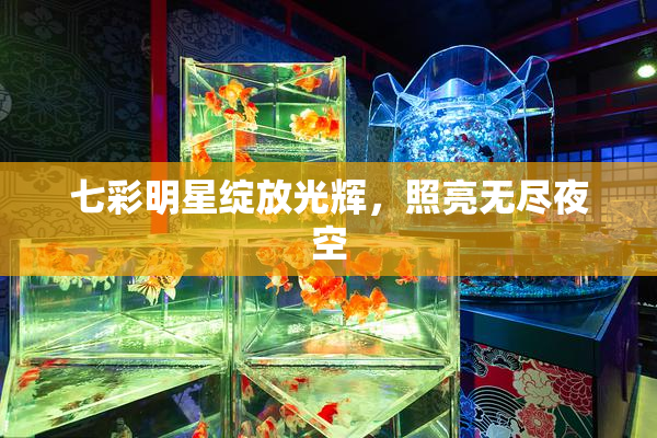 七彩明星绽放光辉，照亮无尽夜空