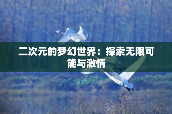 二次元的梦幻世界：探索无限可能与激情