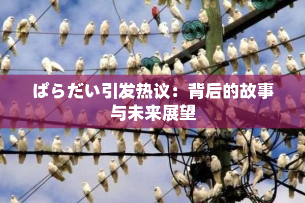 ぱらだい引发热议：背后的故事与未来展望